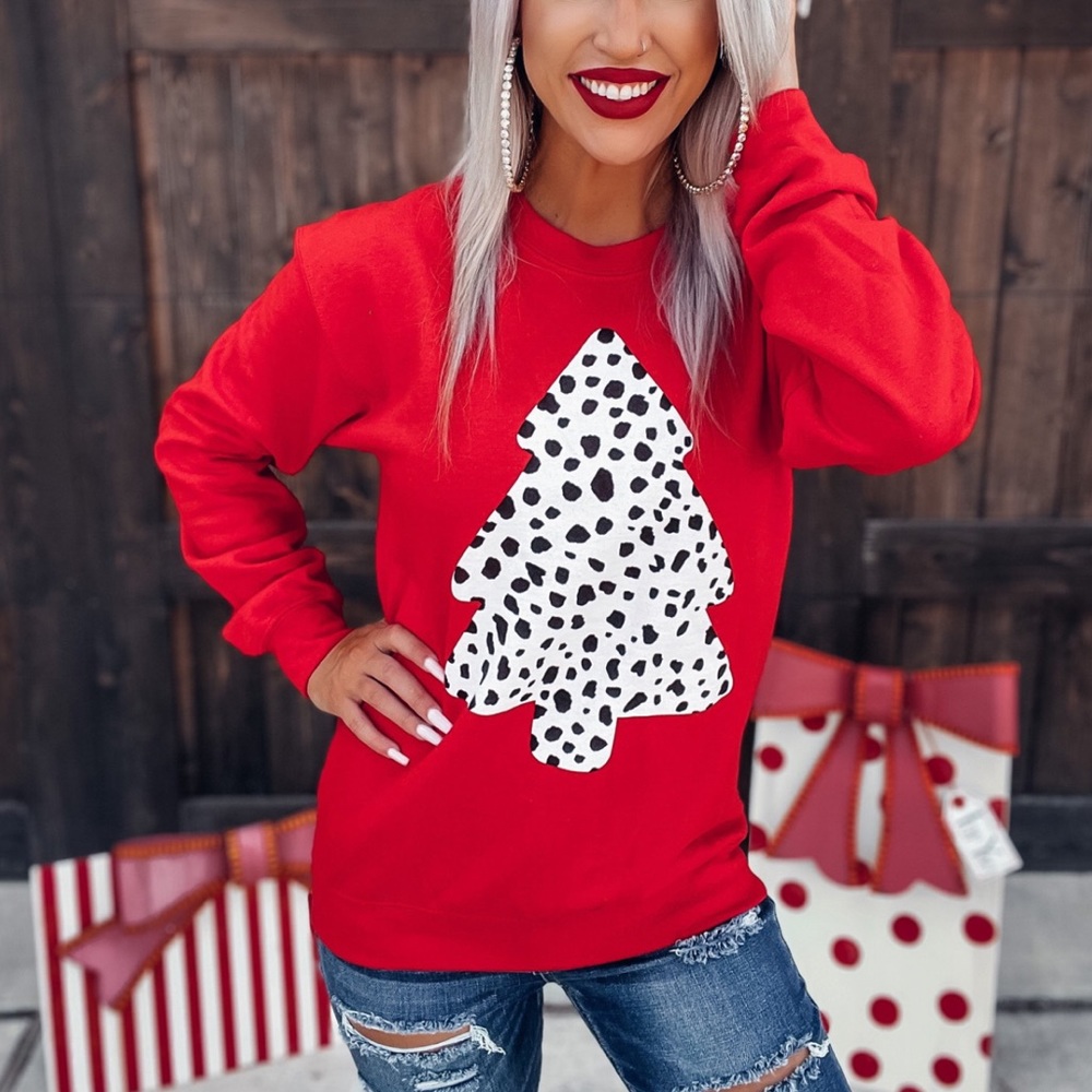 Dalmatian Christmas Tree Sweatshirt